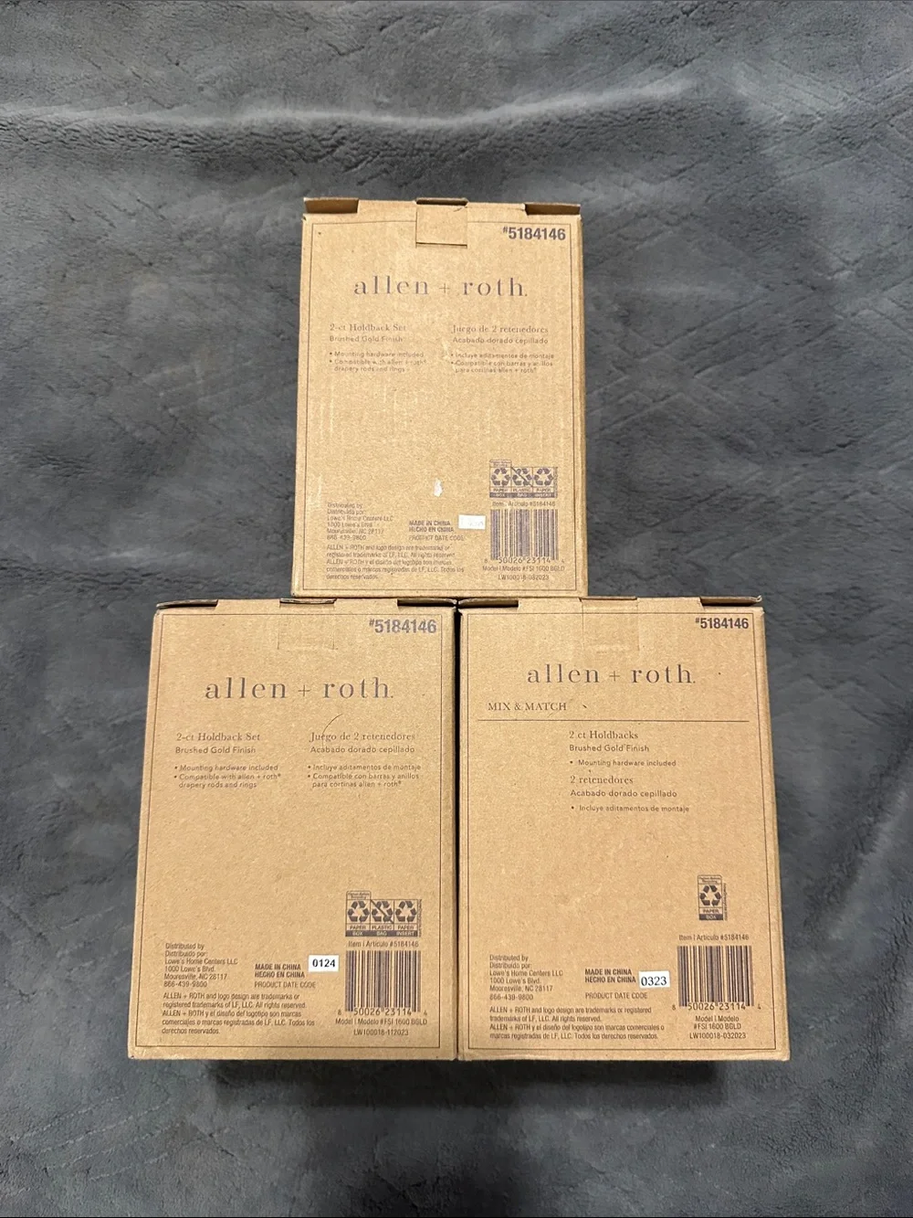 allen + roth Gold Curtain Holdback Set - 2-total of 3